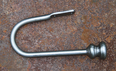 Bush End holdback in Polished Steel finish